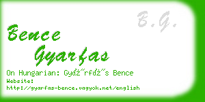 bence gyarfas business card